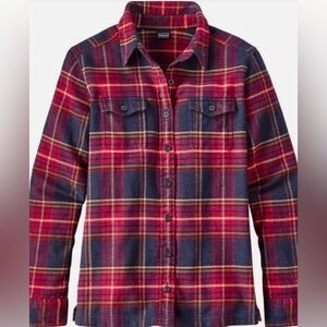 Like New Patagonia Organic Cotton Fjord Flannel Button Down, Size 4, Magenta